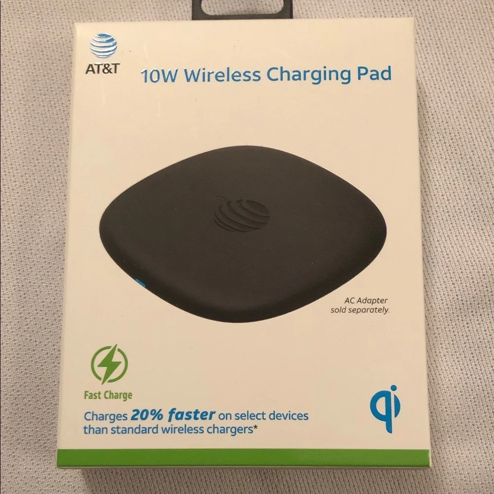 AT&T Black 10W Wireless Charging Pad